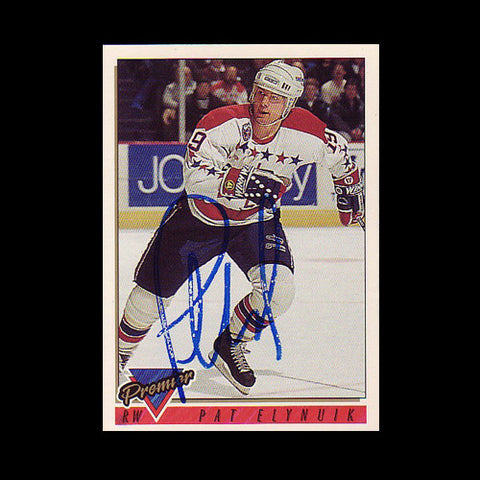 Pat Elynuik Washington Capitals Autographed Card