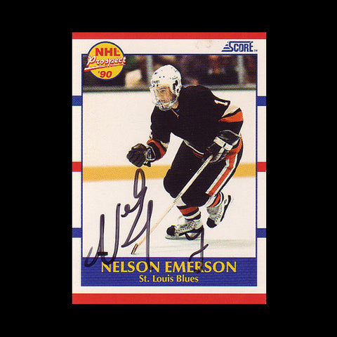 Nelson Emerson St. Louis Blues Autographed Rookie Card
