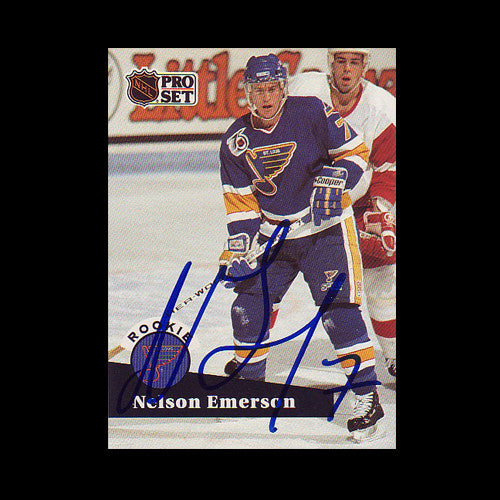 Nelson Emerson St. Louis Blues Autographed Card