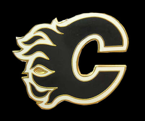 Calgary Flames Black Logo Pin