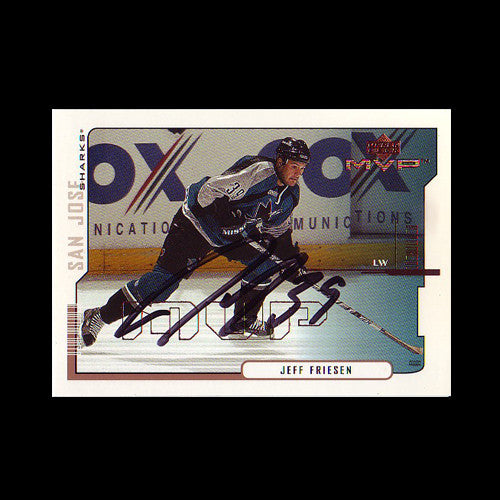 Jeff Friesen San Jose Sharks Autographed Card