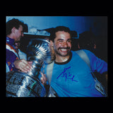 Grant Fuhr Edmonton Oilers Autographed Stanley Cup 8x10 Photo