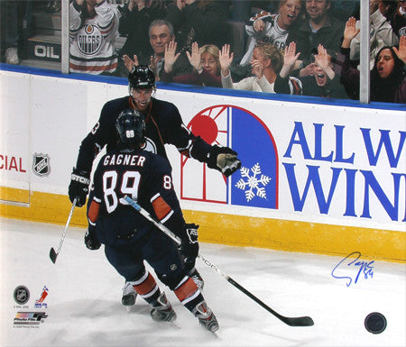 Sam Gagner Edmonton Oilers Autographed 16x20 Celebration Photo - Clearance