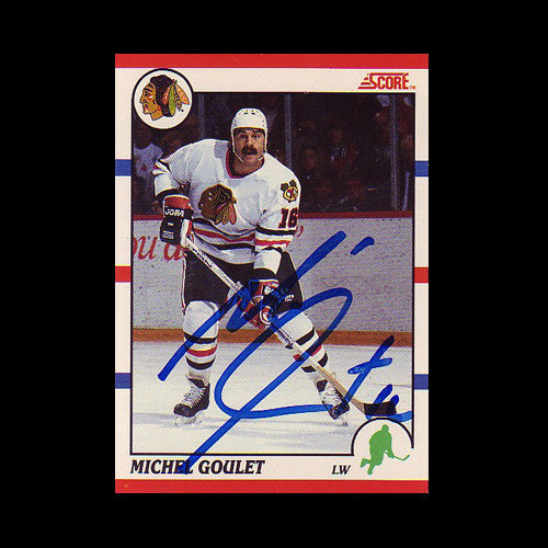 Michel Goulet Chicago Blackhawks Autographed Card