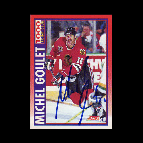 Michel Goulet Chicago Blackhawks Autographed Card