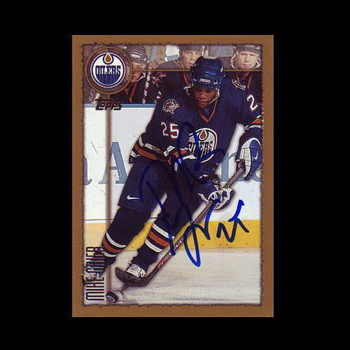 Mike Grier Edmonton Oilers Autographed Card