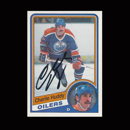 Charlie Huddy Edmonton Oilers Autographed Card