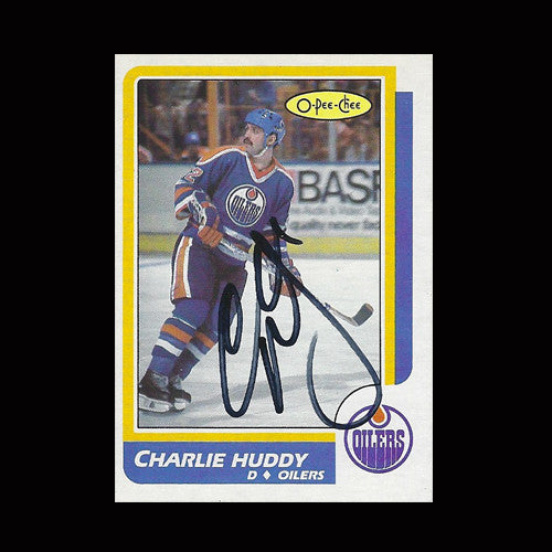 Charlie Huddy Edmonton Oilers Autographed Card