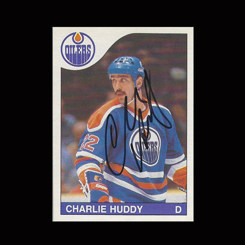 Charlie Huddy Edmonton Oilers Autographed Card