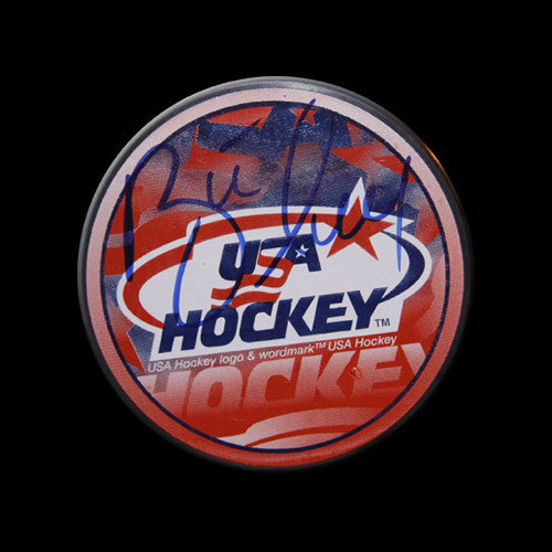 Brett Hull Team USA Autographed Puck