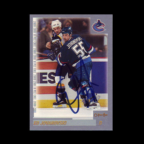 Ed Jovanovski Vancouver Canucks Autographed Card