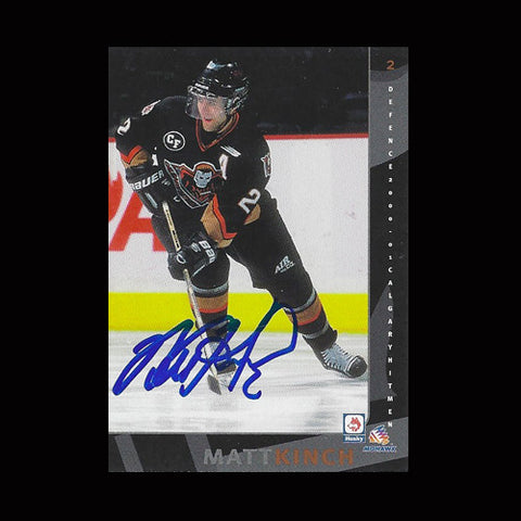 Matt Kinch Calgary Hitmen Autographed Card