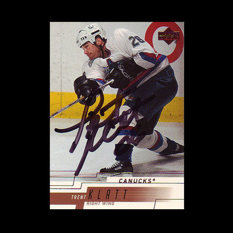 Trent Klatt Vancouver Canucks Autographed Card