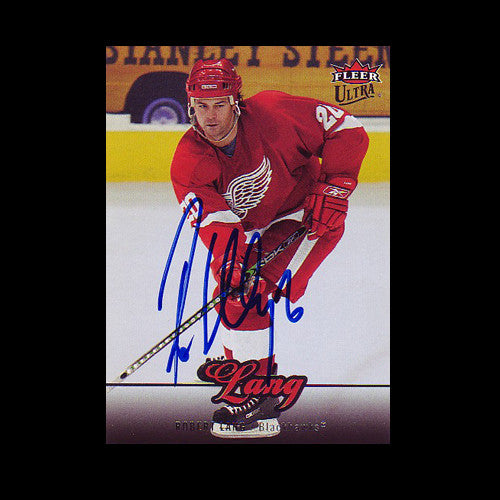 Robert Lang Detroit Red Wings Autographed Card