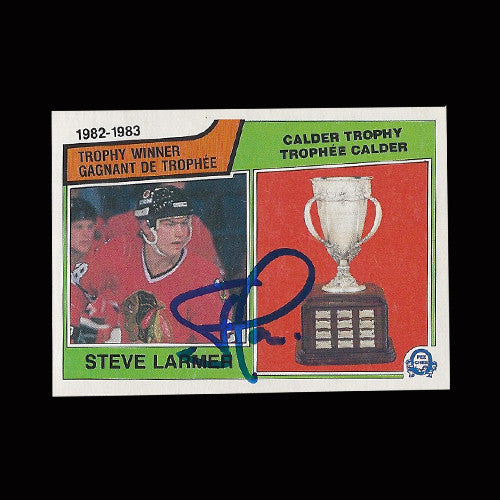 Steve Larmer Chicago Blackhawks Autographed Card