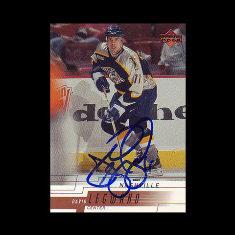 David Legwand Nashville Predators Autographed Card