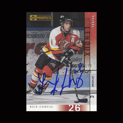 Yanick Lehoux Baie-Comeau Drakkar Autographed Card