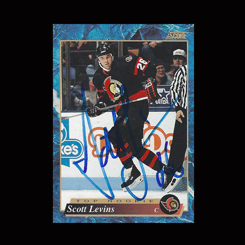 Scott Levins Ottawa Senators Autographed Card