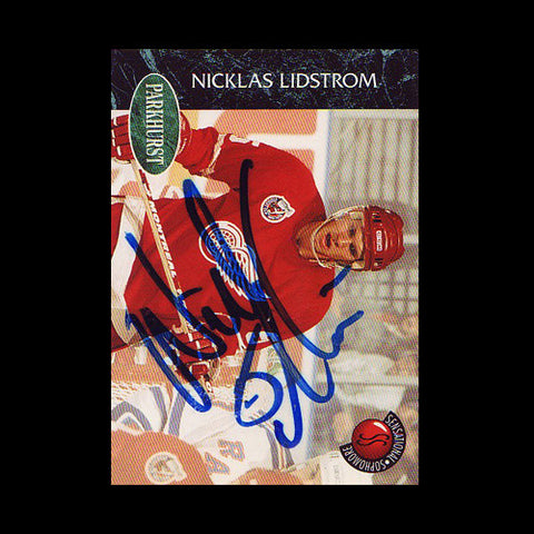 Nicklas Lidstrom Detroit Red Wings Autographed Card