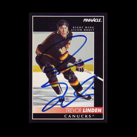 Trevor Linden Vancouver Canucks Autographed Card