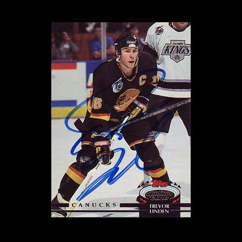 Trevor Linden Vancouver Canucks Autographed Card