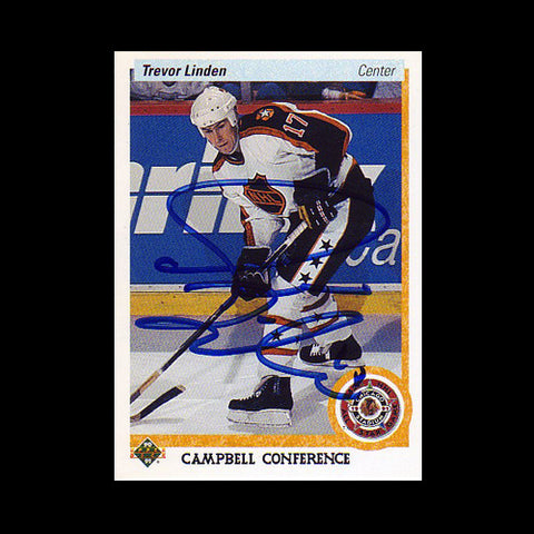 Trevor Linden Vancouver Canucks Autographed Card