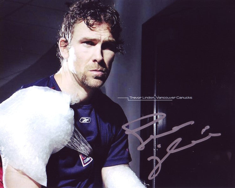 Trevor Linden Vancouver Canucks Autographed Workout 8x10 Photo