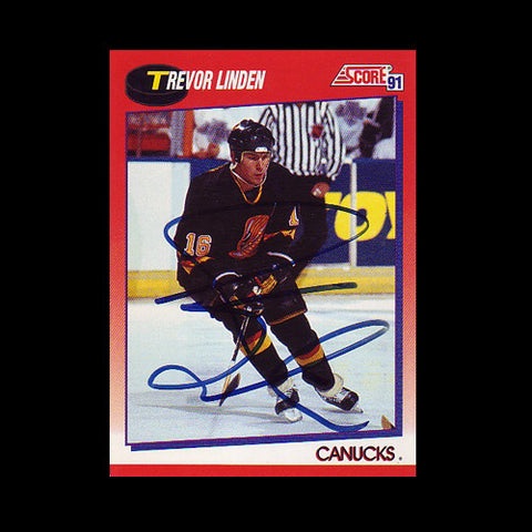 Trevor Linden Vancouver Canucks Autographed Card