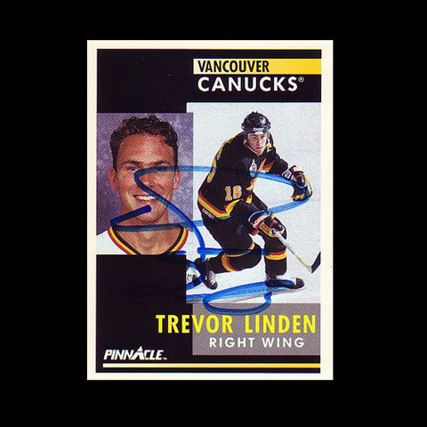 Trevor Linden Vancouver Canucks Autographed Card