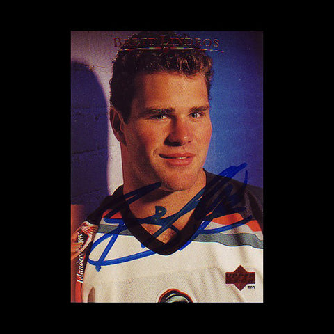 Brett Lindros New York Islanders Autographed Card