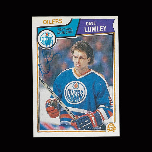 Dave Lumley Edmonton Oilers Autographed Card