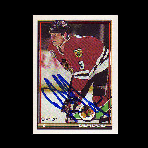 Dave Manson Chicago Blackhawks Autographed Card