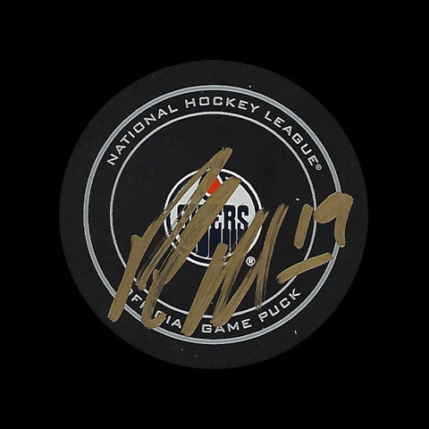 Patrick Maroon Edmonton Oilers Autographed Game Puck