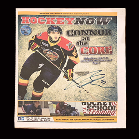 Connor McDavid Erie Otters Autographed Hockey Now Newspaper