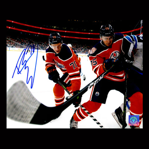 Ryan McLeod Edmonton Oilers Autographed Action 2 8x10 Photo