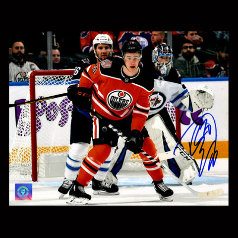 Ryan McLeod Edmonton Oilers Autographed Net Front 8x10 Photo