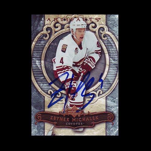 Zbynek Michalek Phoenix Coyotes Autographed Card