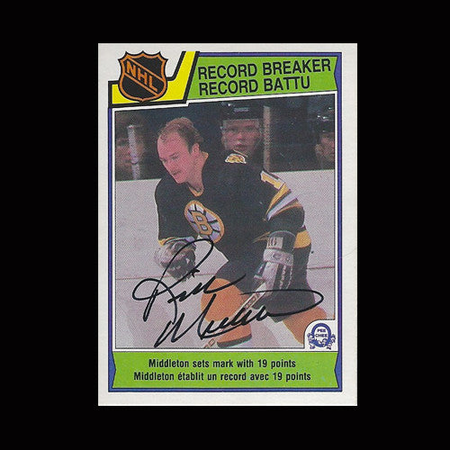 Rick Middleton Boston Bruins Autographed Card