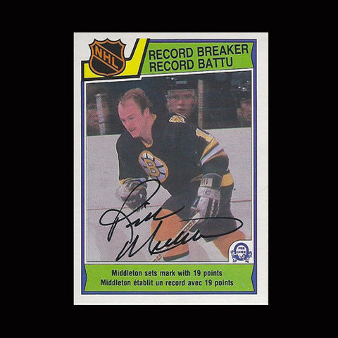 Rick Middleton Signed Boston Bruins 8x10 Photo