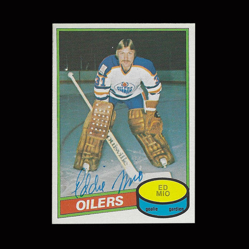 Eddie Mio Edmonton Oilers Autographed Card