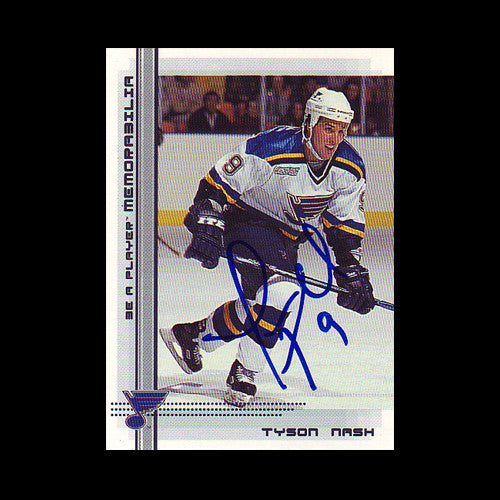 Tyson Nash St. Louis Blues Autographed Card