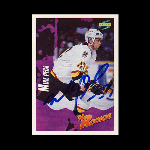 Mike Peca Vancouver Canucks Autographed Card