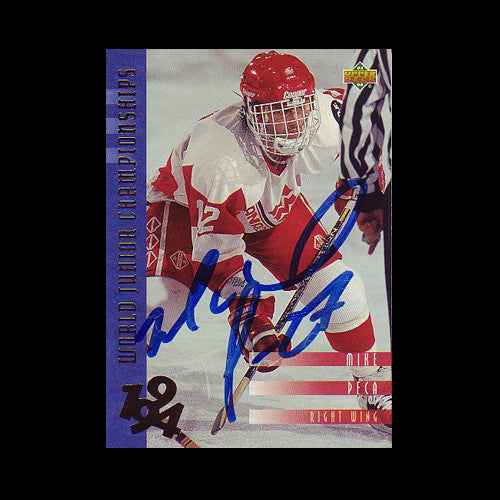 Mike Peca Team Canada Autographed Card