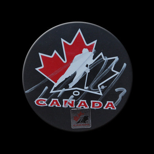 Dion Phaneuf Team Canada Autographed Puck