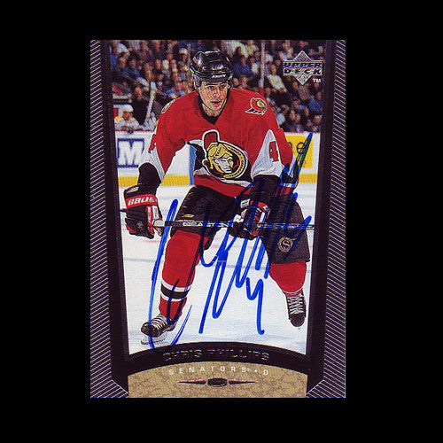 Chris Phillips Ottawa Senators Autographed Card