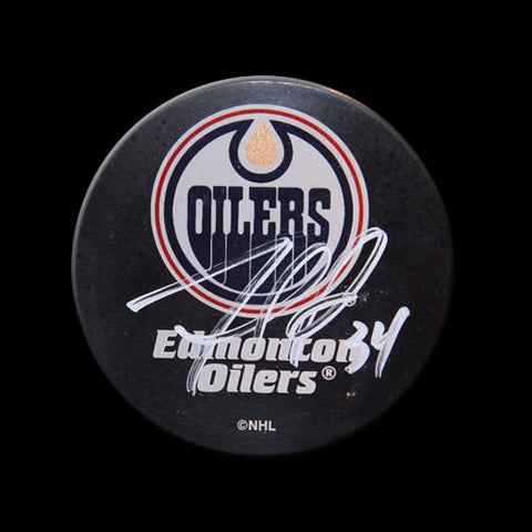 Fernando Pisani Edmonton Oilers Autographed Puck