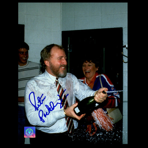 Peter Pocklington Edmonton Oilers Autographed Cup Celebration 8x10 Photo