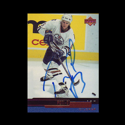 Tom Poti Edmonton Oilers Autographed Card