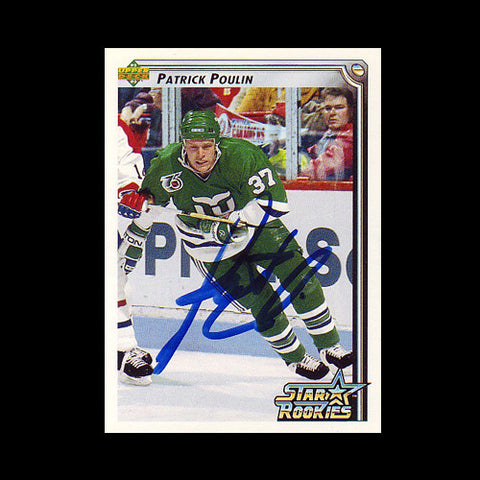 Patrick Poulin Hartford Whalers Autographed Card