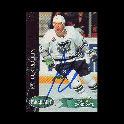 Patrick Poulin Hartford Whalers Autographed Card